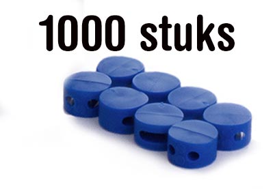 Kunststof loodjes blauw Ø 9 mm | 1000 stuks