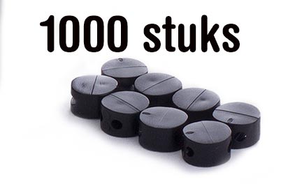 Kunststof loodjes zwart Ø 9 mm | 1000 stuks