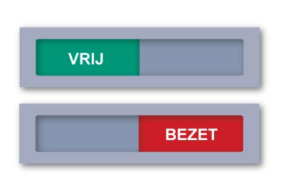 aanwezig afwezig, , niet storen schuifbordjes schuifborden