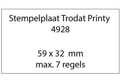 Stempelplaat Trodat Printy 4928 met tekst of ontwerp