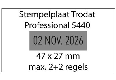 Stempelplaat Trodat Professional 5440 met ontwerp