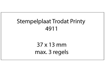 Stempelplaat Trodat Printy 4911 met tekst of ontwerp