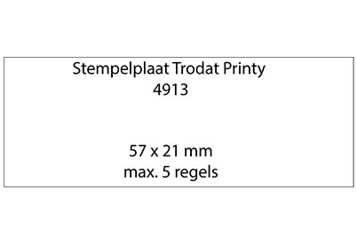 Stempelplaat Trodat Printy 4913 met tekst of ontwerp