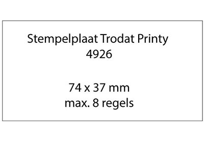 Stempelplaat Trodat Printy 4926 met tekst of ontwerp