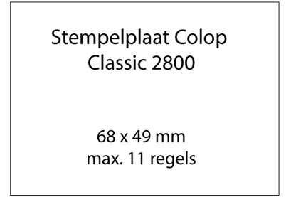 Stempelplaat Colop Classic 2800 met ontwerp