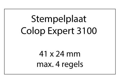 Stempelplaat Colop Expert Line 3100 met ontwerp