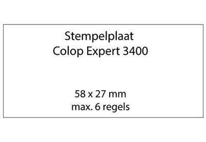 Stempelplaat Colop Expert Line 3400 met ontwerp
