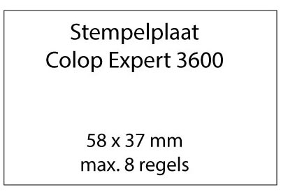 Stempelplaat Colop Expert Line 3600 met ontwerp