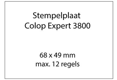 Stempelplaat Colop Expert Line 3800 met ontwerp