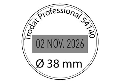 Stempelplaat Trodat Professional 54045 met ontwerp