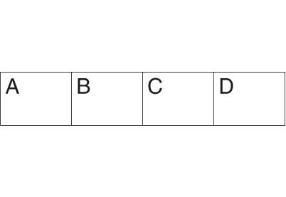 A, B, C, D stempel zelfinktend