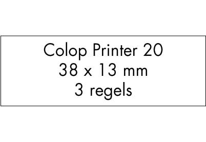 Stempelplaat Colop Printer 20 met tekst of ontwerp