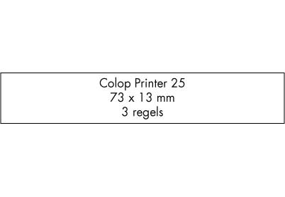 Stempelplaat Colop Printer 25 met tekst of ontwerp