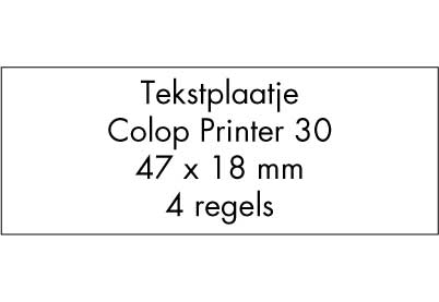 Stempelplaat Colop Printer 30 met tekst of ontwerp