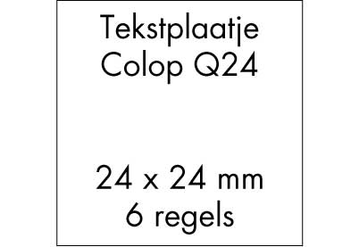 Stempelplaat Colop Printer Q24 met tekst of ontwerp